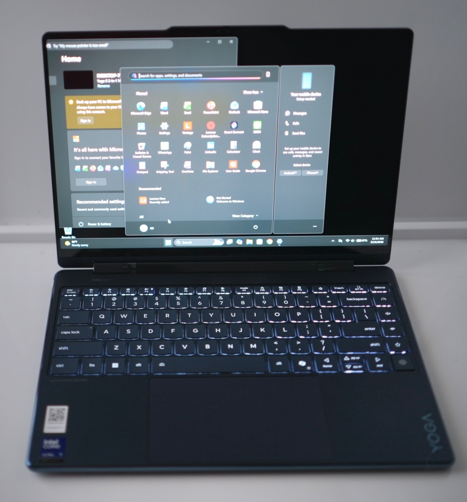 Lenovo Yoga 9i 2-in-1 Aura Edition 14" 3K 120Hz OLED Touch Ultra 7 258V 32GB 1TB