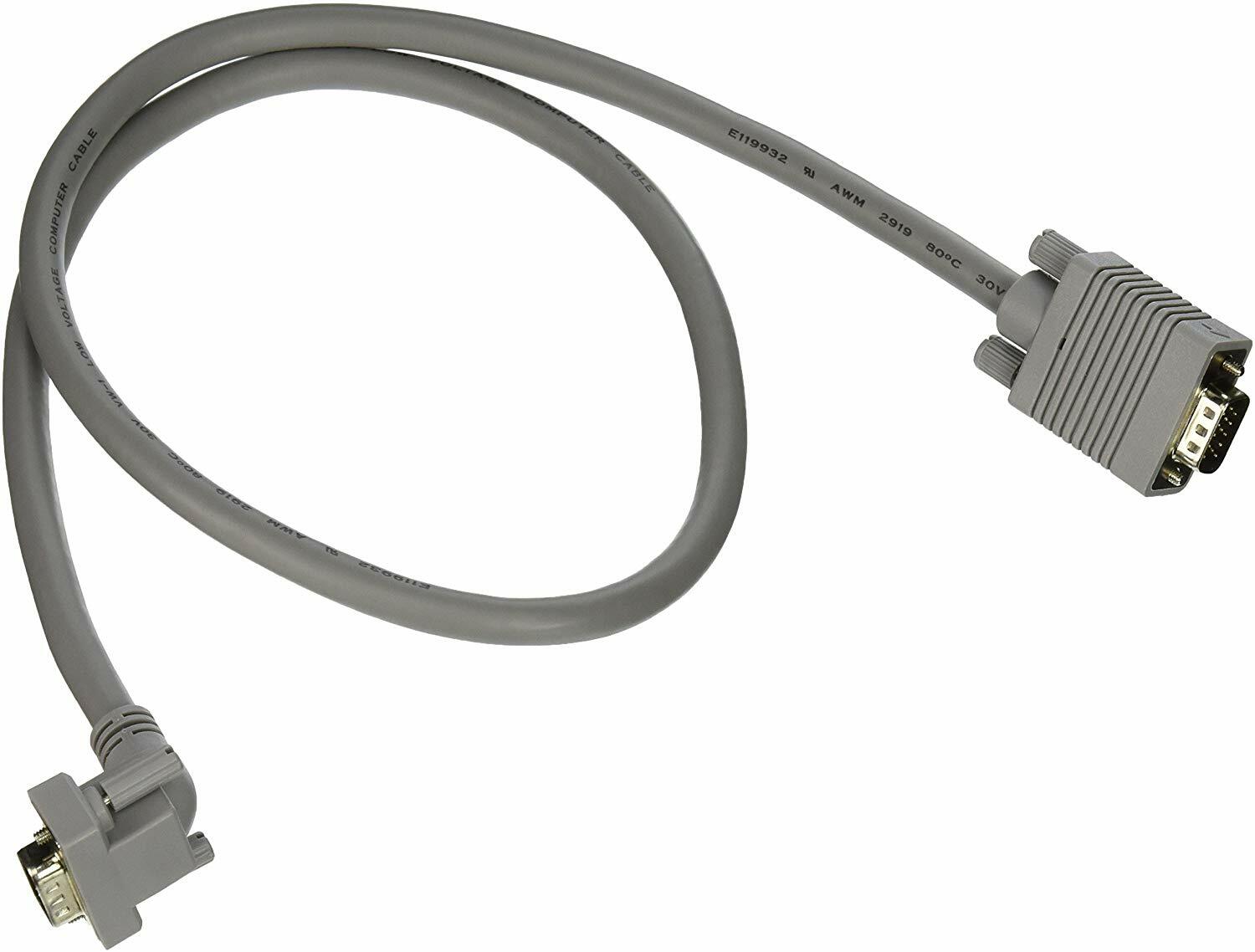 C2G 52015 VGA CABLE PREMIUM SHIELDED HD15 SXGA M/M Monitor CABLE WITH 90A..
