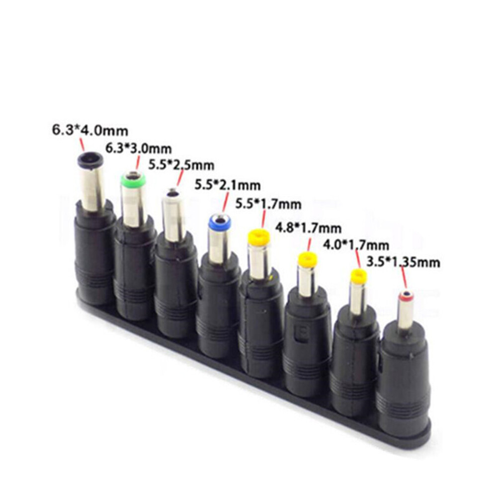 8-in-1 Universal DC Plugs 5.5mm x 2.1mm Power Supply Adapter Jack Connector Tips