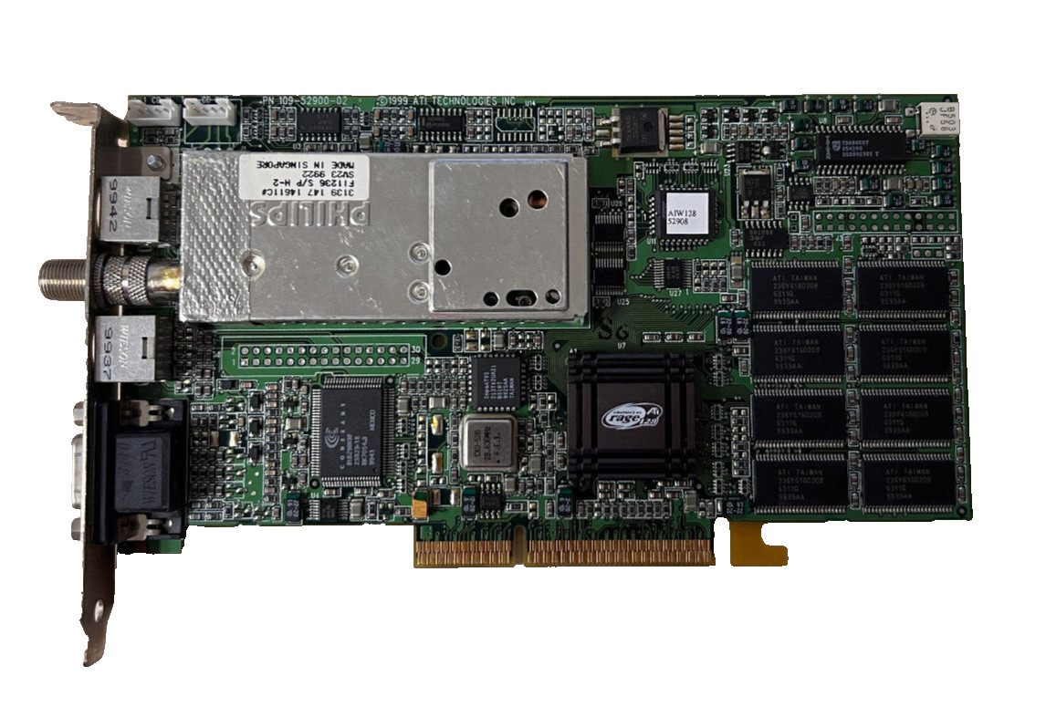 ATI Rage 128 Graphics Card AMC PN 109-51800-02 Vintage Gaming