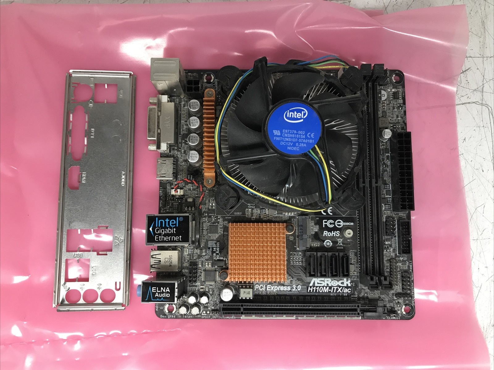 ASRock H110M-ITX/ac Motherboard Intel i3-6100 @ 3.70GHz Boot to BIOS