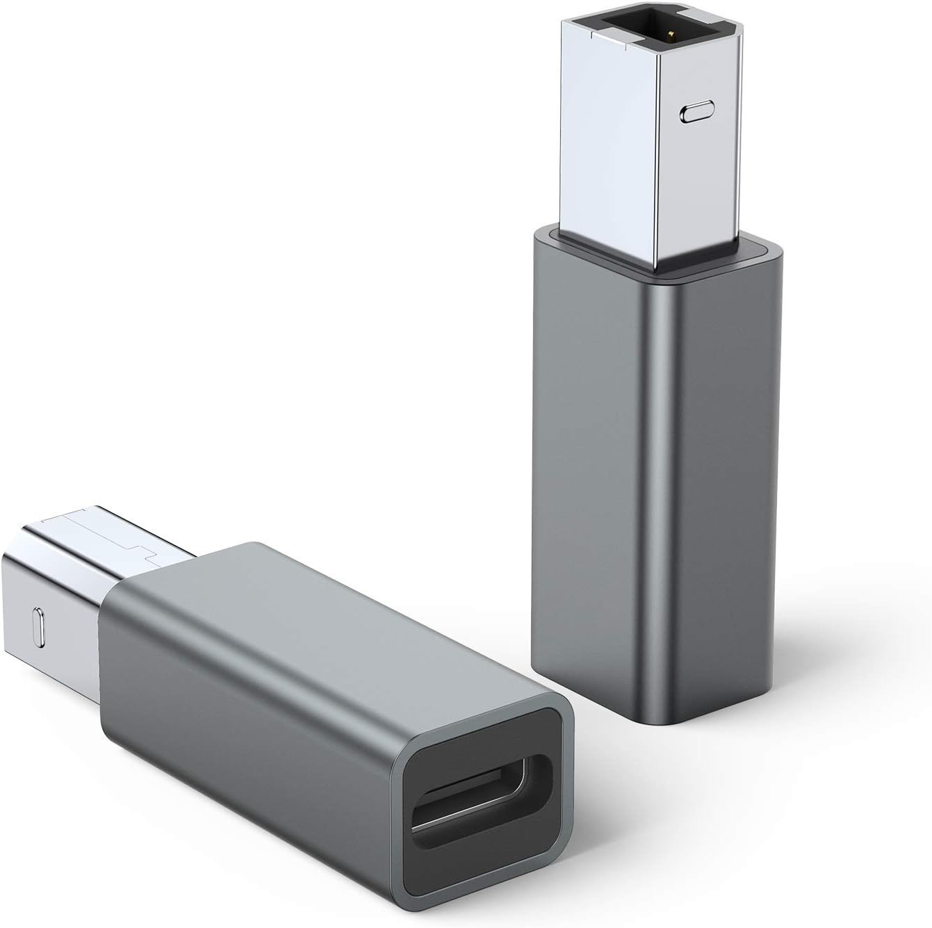 USB C Female to Printer Male Adapter (2-Pack), USB Type C to USB B Convert Conne