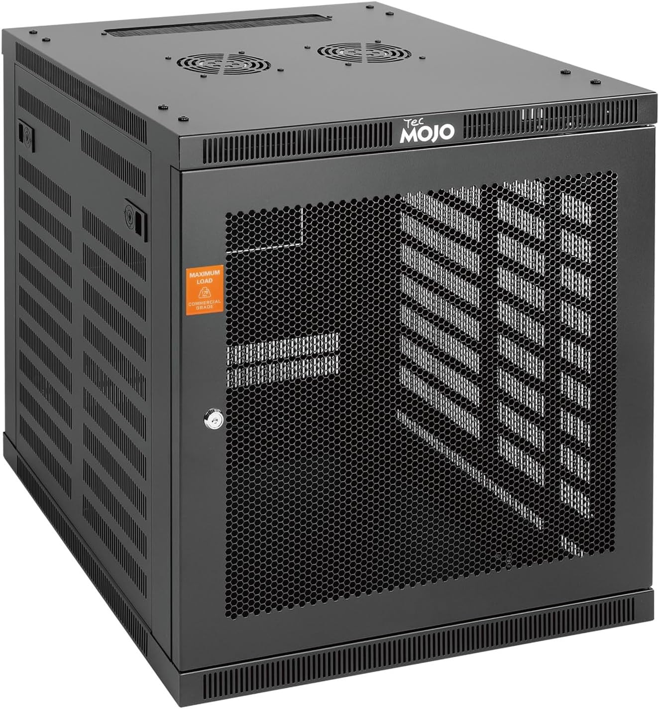12U Wall Mount Rack Cabinet, Heavy-Duty 176 Lbs High Load Capacity, 19” Enclosed