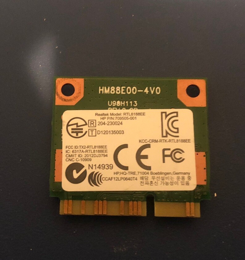 Realtek RTL8188EE 80211 bgn 1x1 WiFi 709848-001