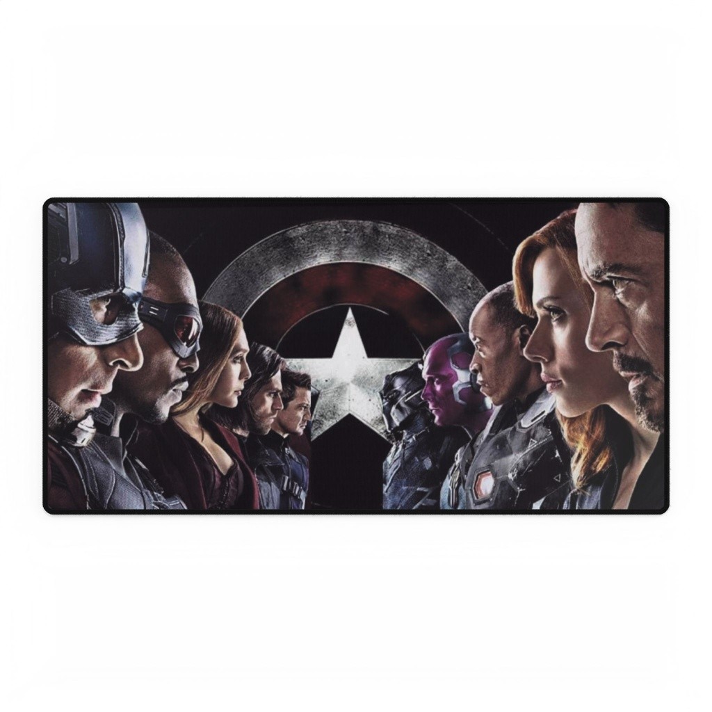 Marvel Captain America Civil War Team Split Faces Shield Mouse Pad Desk Mats