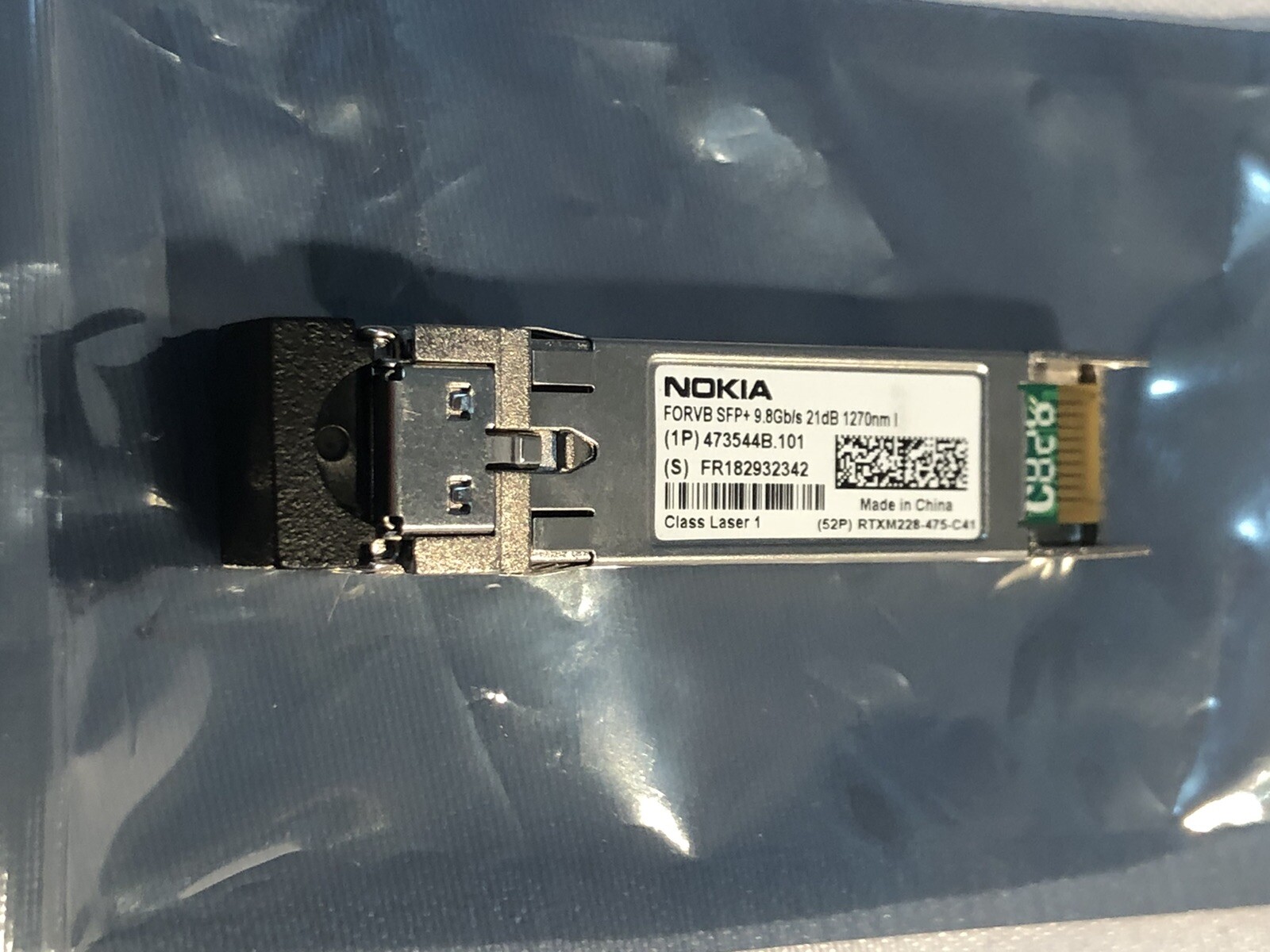 Nokia FORVB 473544B SFP+ 9.8Gb/s 21dB 1270nm RTXM228-475-C41