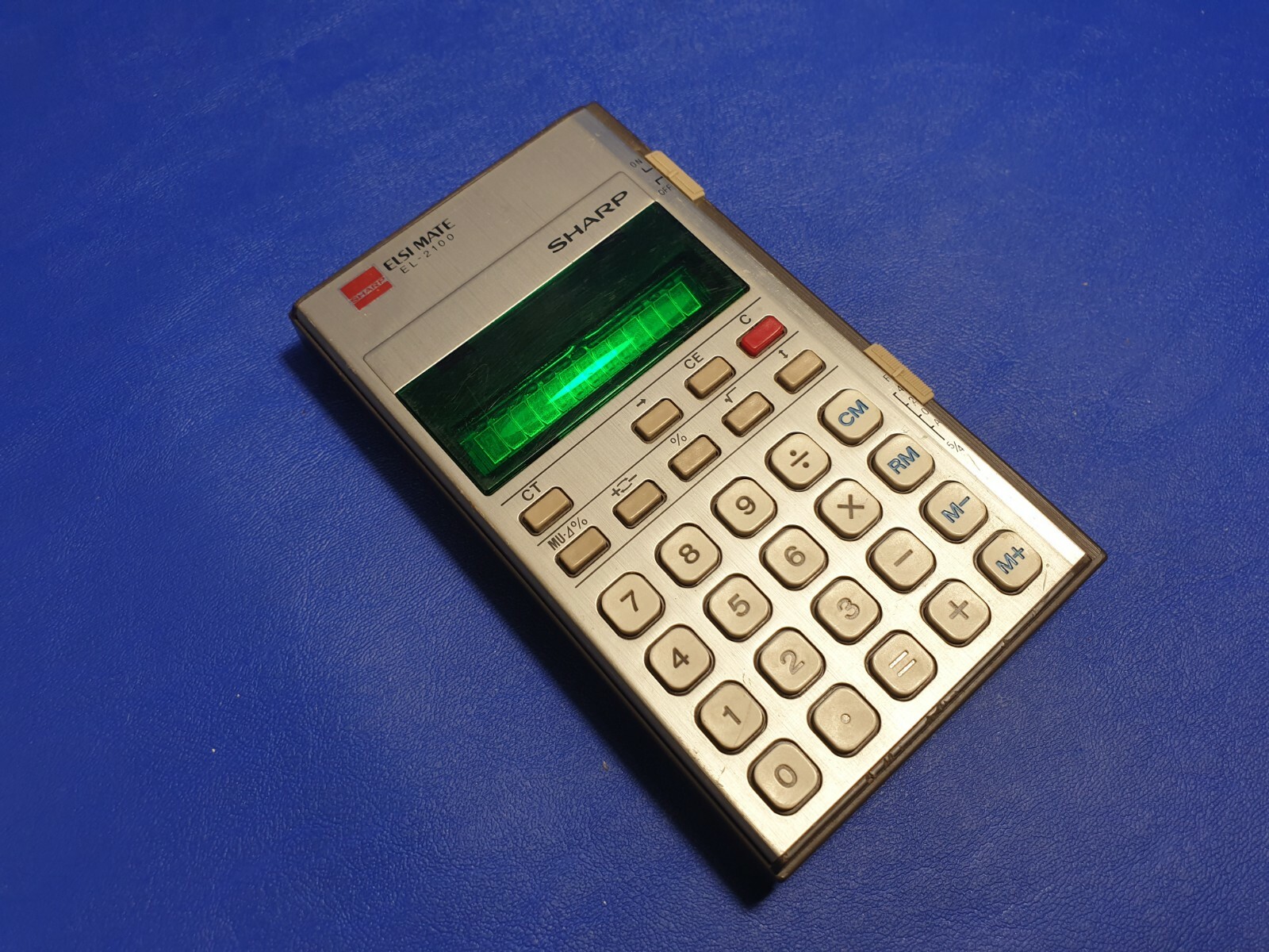 SHARP EL-2100 Elsi Mate Calculator SHARP EL 2100 Green Display
