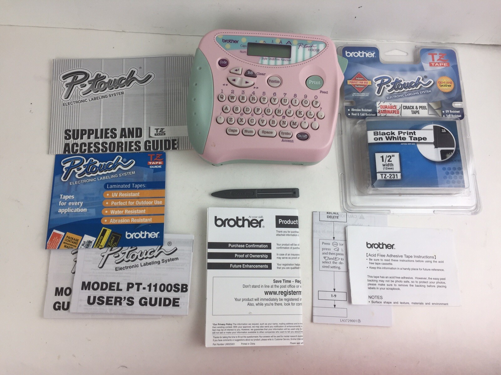 Brother P-Touch 1100SB PT-1100 Label Maker Thermal Printer With New Tape
