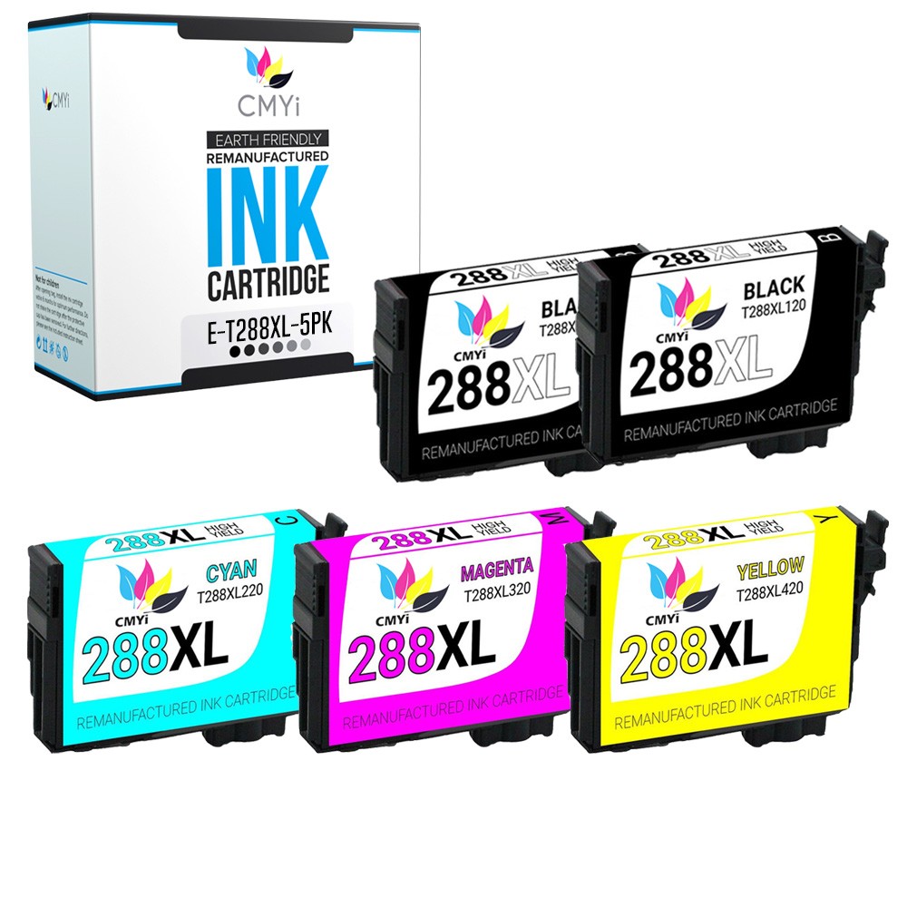 5-Pack CMYi Replacement 288XL Ink 5 for Epson Expression XP-257 XP-330 