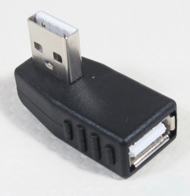 1pc USB 2.0 4pin A Male To USB 2.0 Female Side Angle 90 degree Adapter Connector