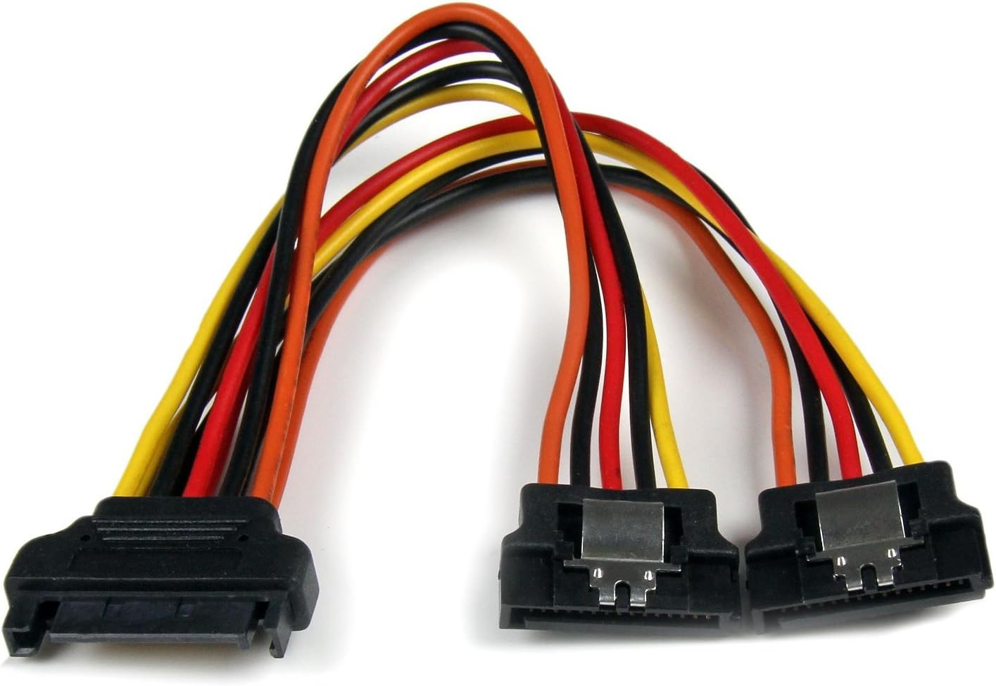StarTech 6in Latching SATA Power Y Splitter Cable Adapter - M/F  ATA Power Cable