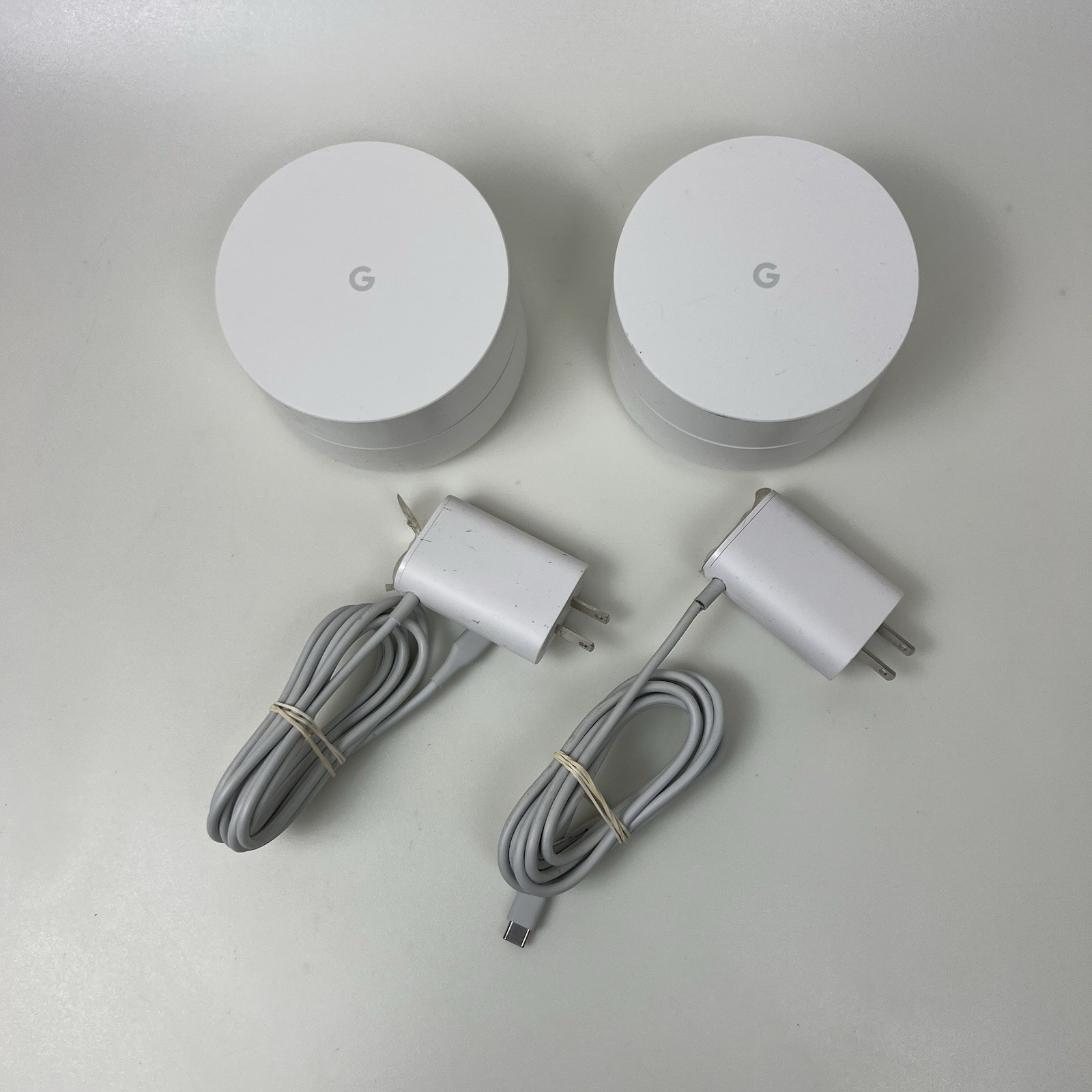 Google Wifi AC-1304 Mesh Wi-Fi Routers Lot of 2  Reset