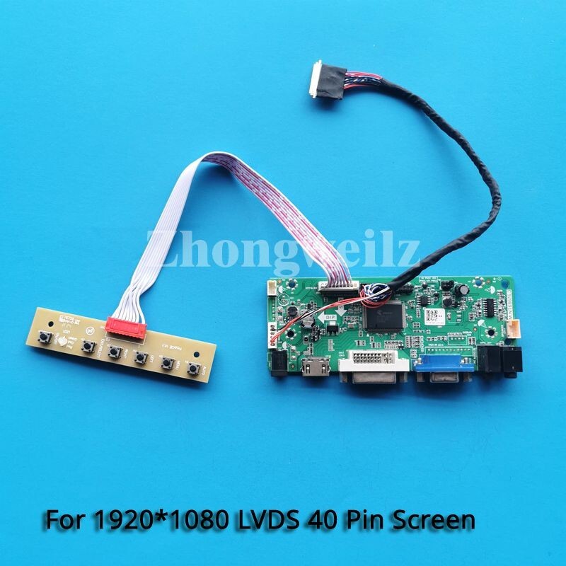 For B156HTN02.1/2.0 40 Pin LVDS 1920x1080 VGA DVI HDMI Screen Driver Board Kit