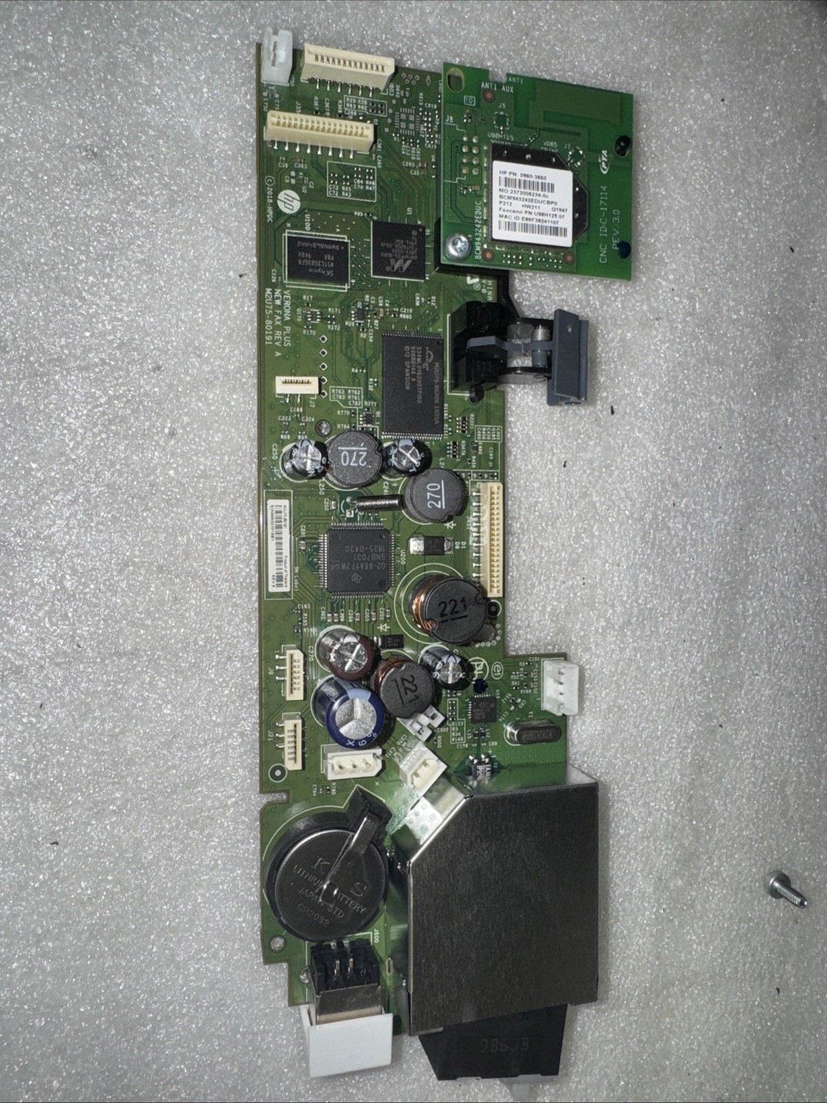 OEM HP OfficeJet 5255/5258 Main Logic Board M2U75-80001 Tested