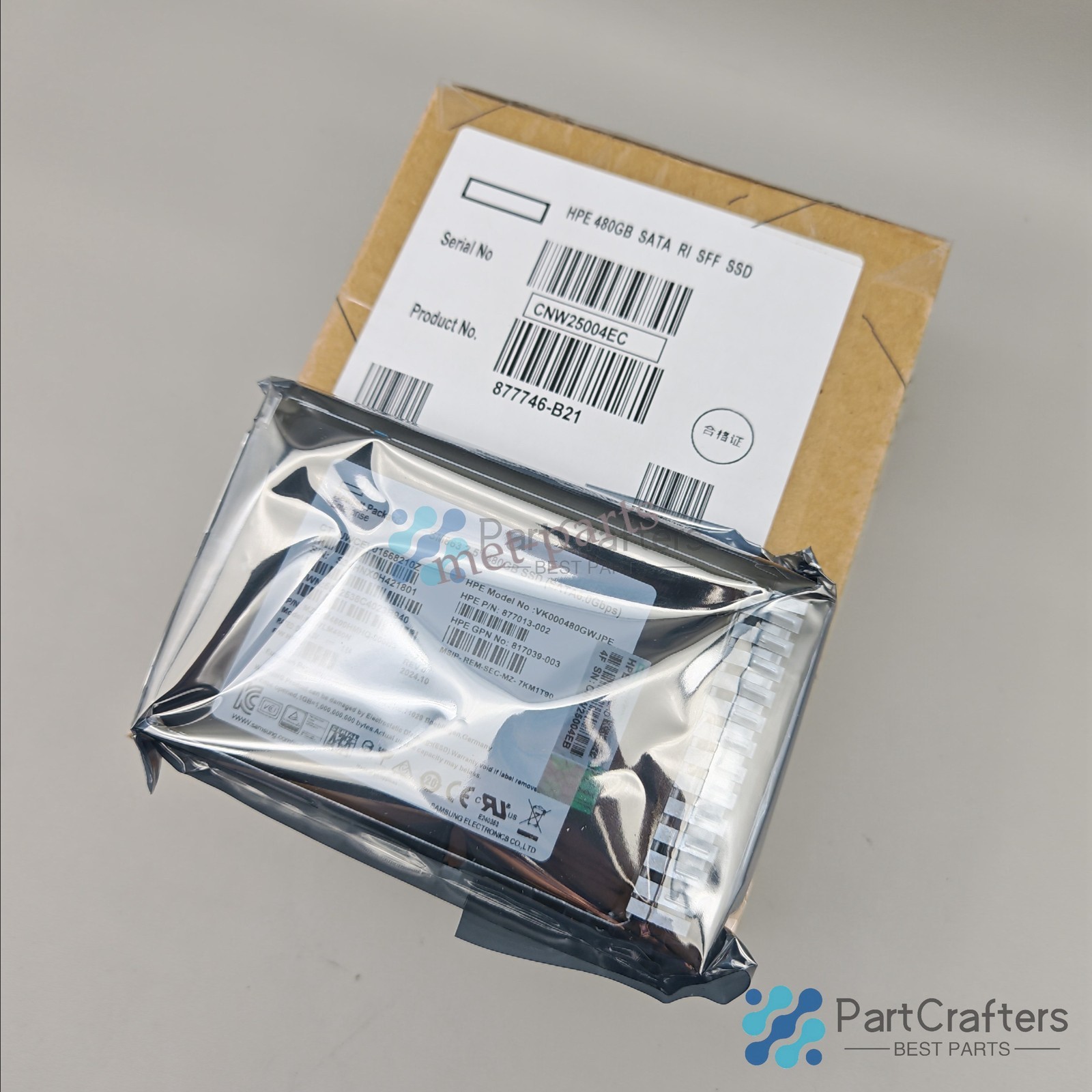 VK000480GWJPE NEW For HPE Sub PN SEALED HPE 480GB SATA 6G RI SFF SC DS SSD