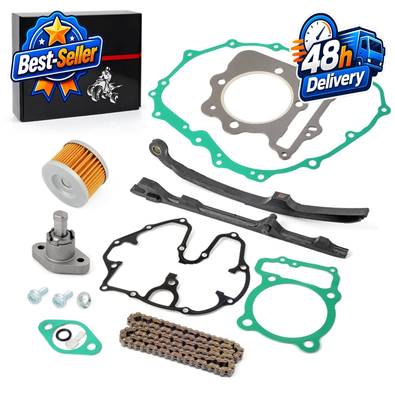 MOTO1988 Cam Timing Chain & Guides & Tensioner for Honda ATV