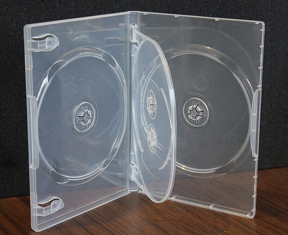 NEW 1 MegaDisc Clear 4 Discs DVD Replace Case Box 14 mm Holder w Flap Premium