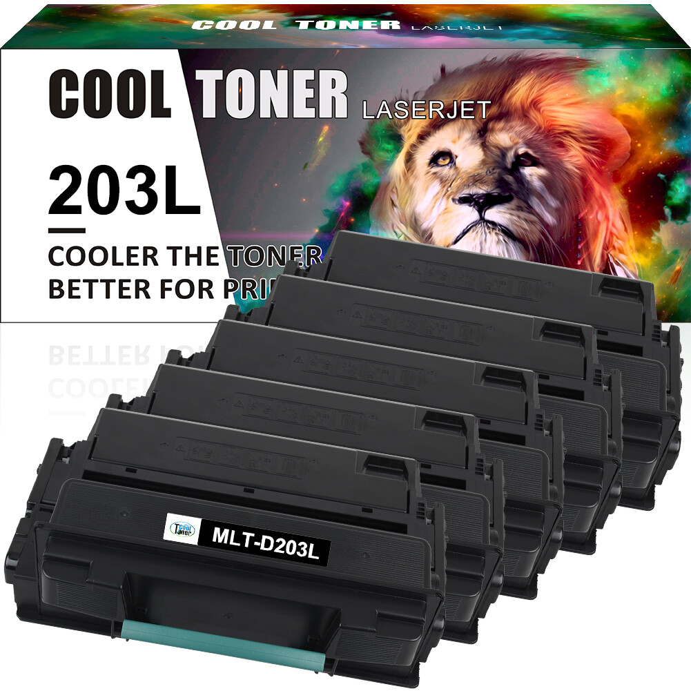 5PK Hi-Yield MLT203L Toner Cartridge for Samsung 203L M3870FW M3320ND M4020ND