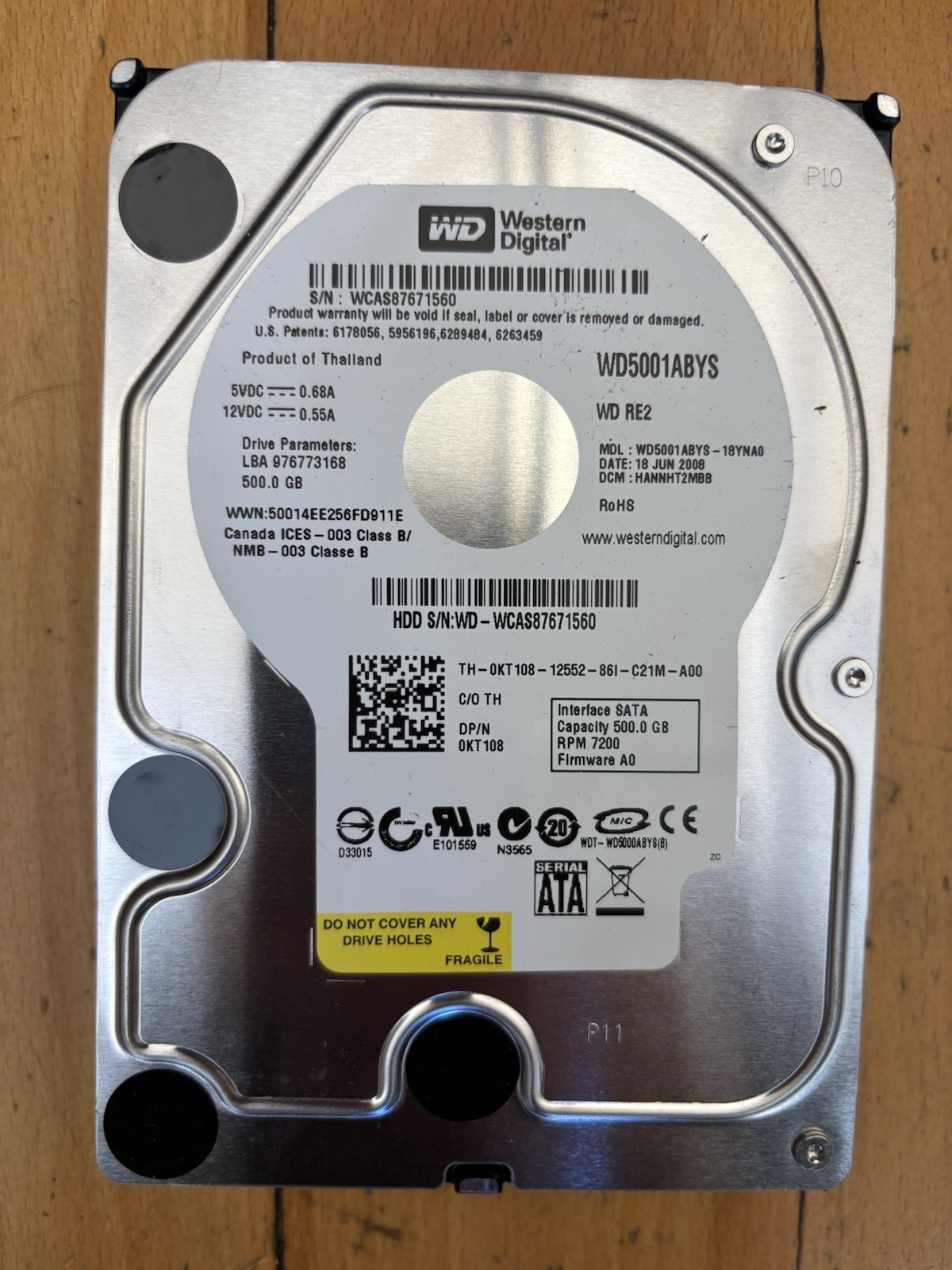 WD RE3 500GB 3.5" SATA 7200RPM Enterprise HDD WD5001ABYS Tested
