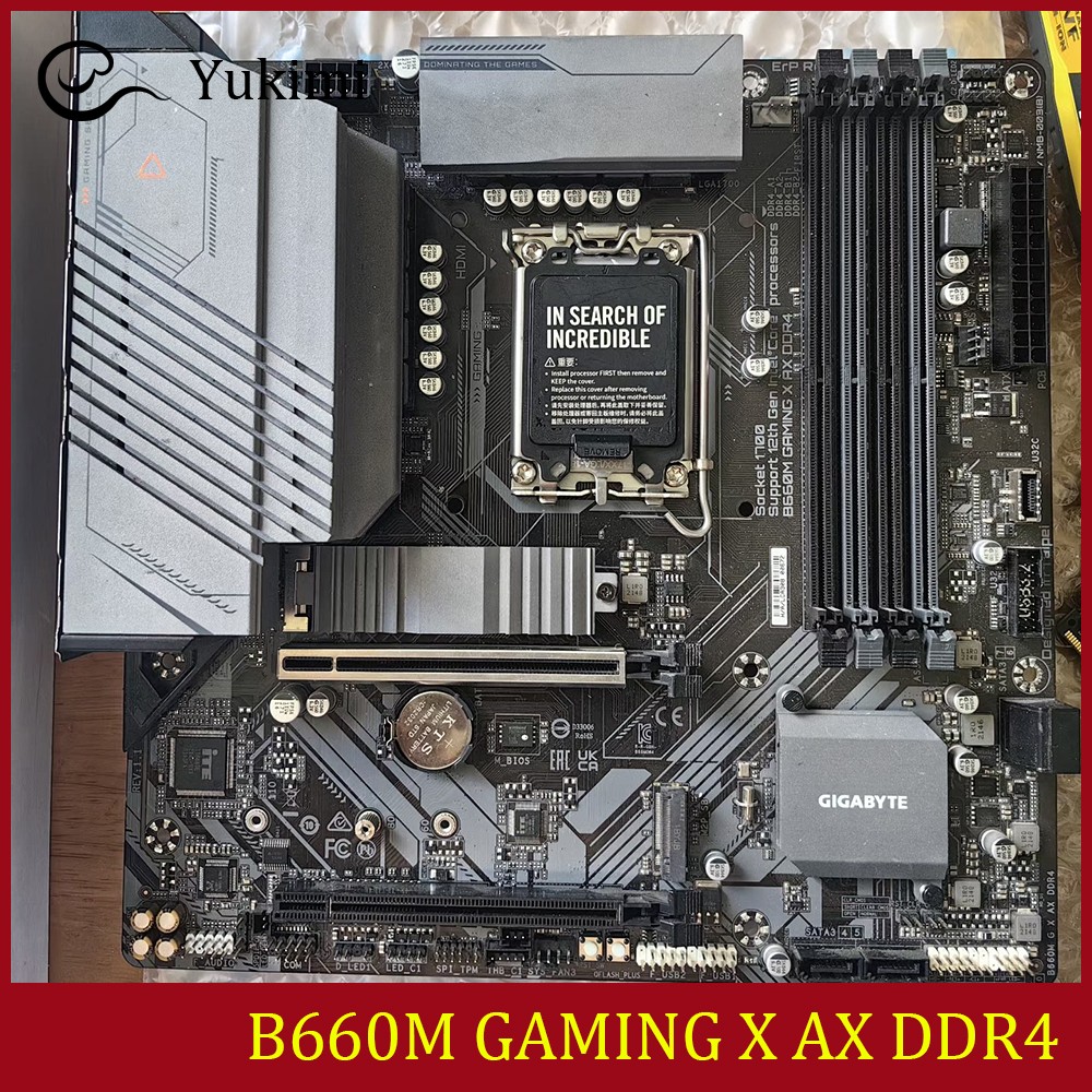 FOR GIGABYTE B660M GAMING X AX DDR4 LGA1700 128GB Micro ATX Ｍotherboard Test OK