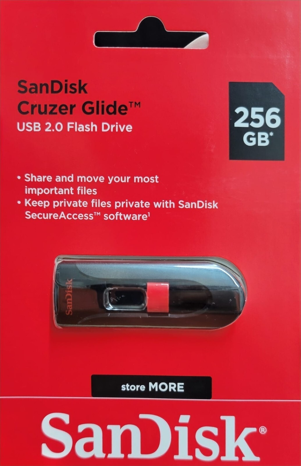 SanDisk Ultra 256GB USB Flash Drive - Thumb Drive - Black - Cruzer Glide 4 Pack