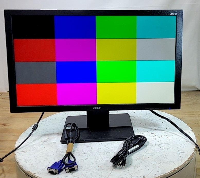 ACER v246hql um.uv6aa.006 LCD Monitor 24" Grade B VGA DVI DisplayPort
