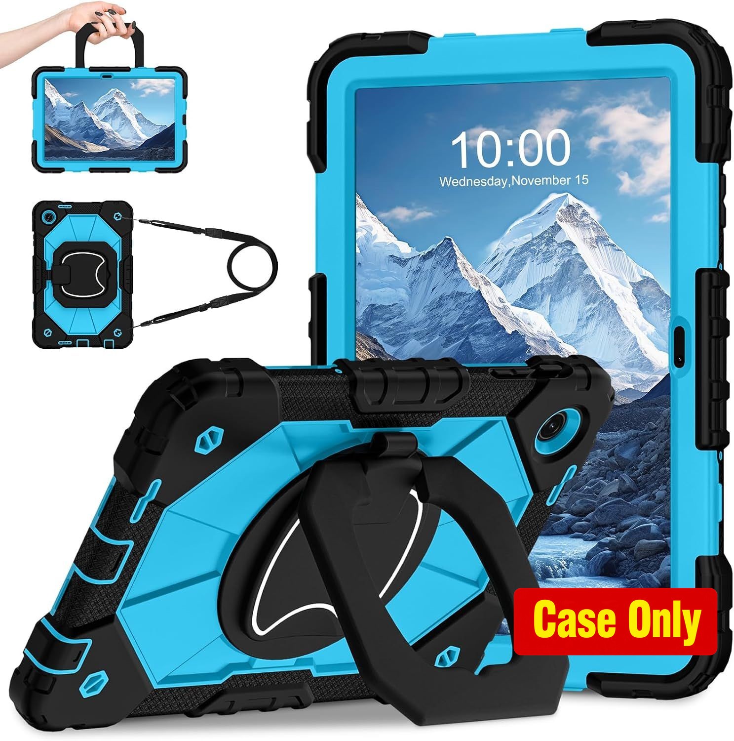 Shockproof Cover Case for T-Mobile Revvl Tab 2 10.1 inch - WESOROL Black Blue