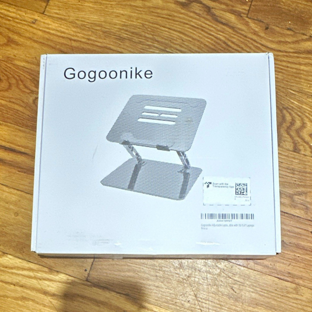 Gogoonike Adjustable Foldable Aluminum Laptop Stand/Riser Silver