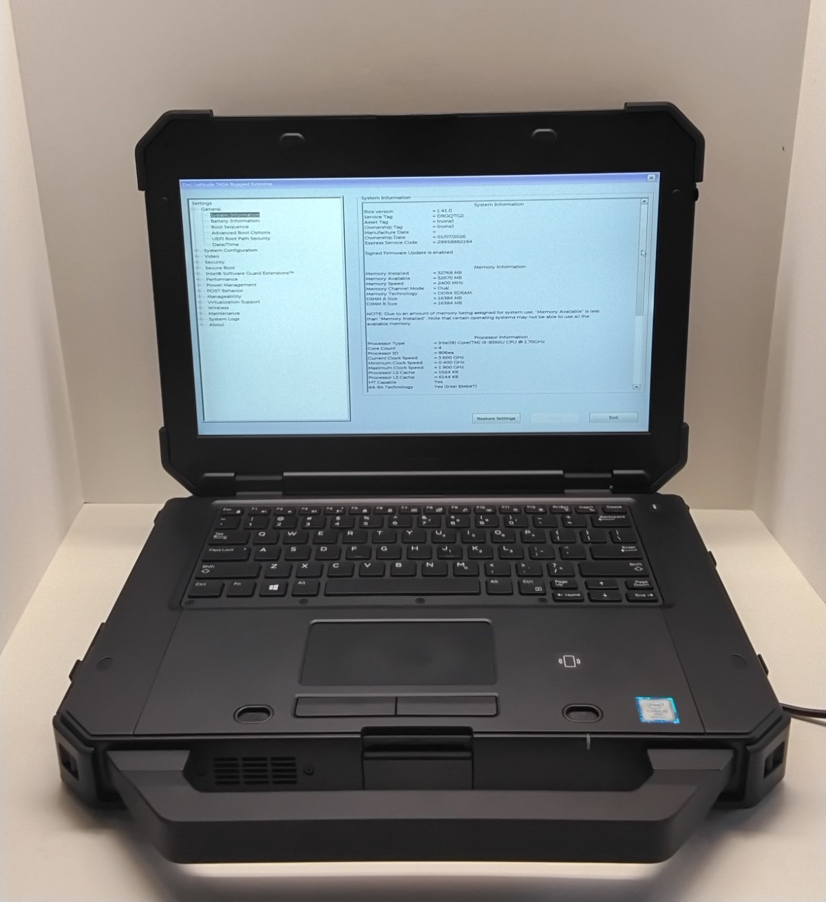 Dell 7424 Rugged Latitude 14in i5-8350 32g 1tb Touchscreen 4g LTE GPS Windows 11