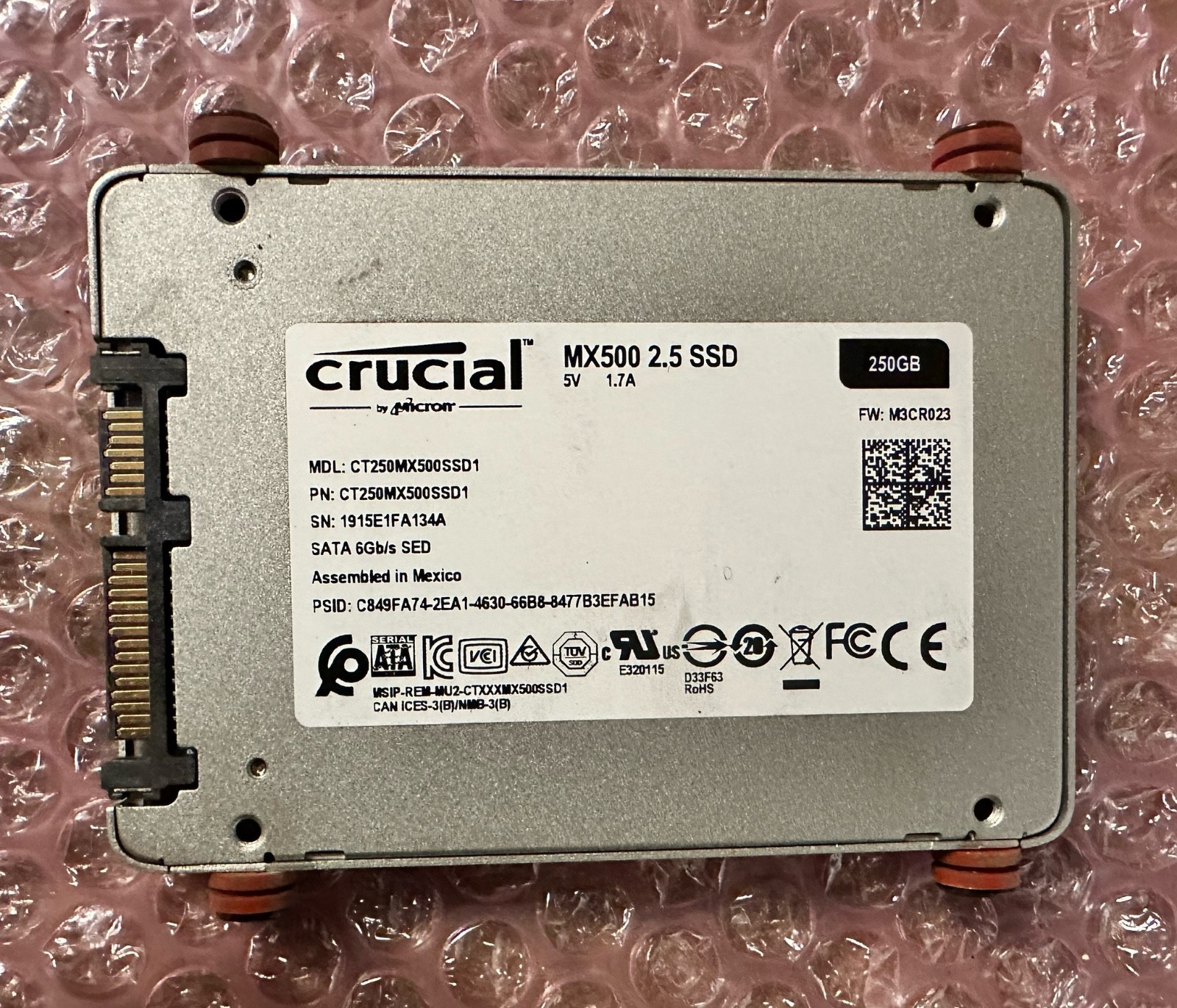 Crucial MX500 250GB SSD SATA III 2.5" Internal Drive Laptop Desktop Upgrade
