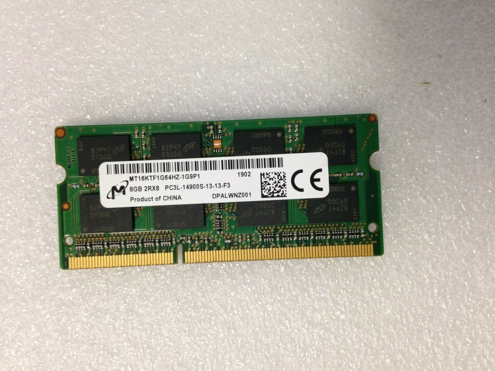 HP/Micron 691160-661 MT16KTF1G64HZ-1G9P1 8GB 2RX8 PC3L-14900S Memory
