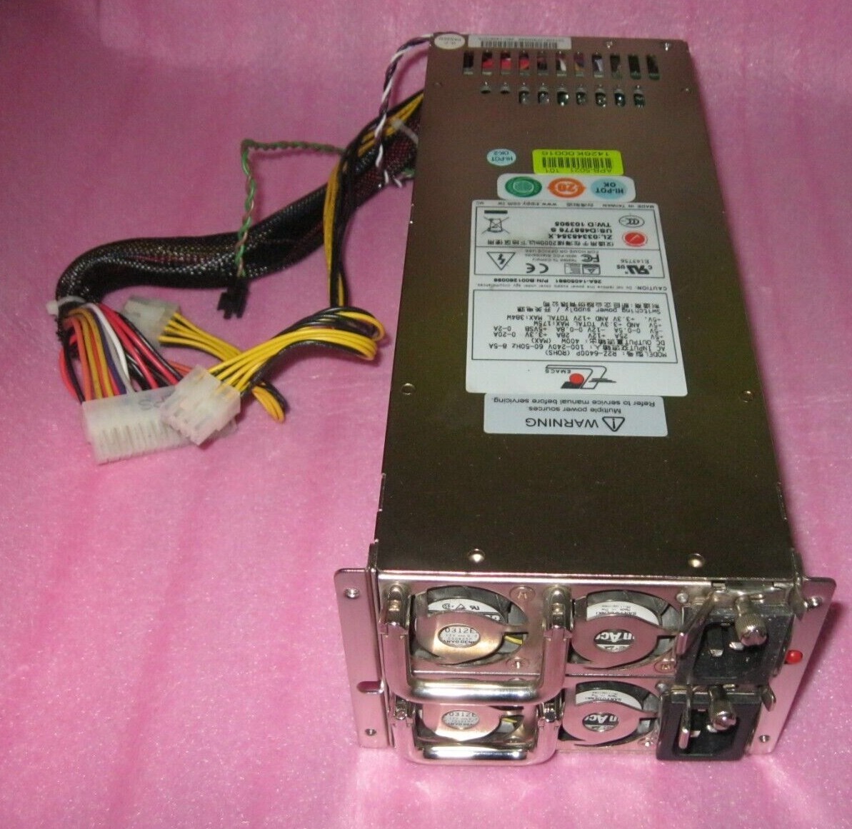 Zippy Emacs CASE B001260096 W/ 2 R2Z-6400P-R 400W Hot Swap 1U B011260096 - B3213