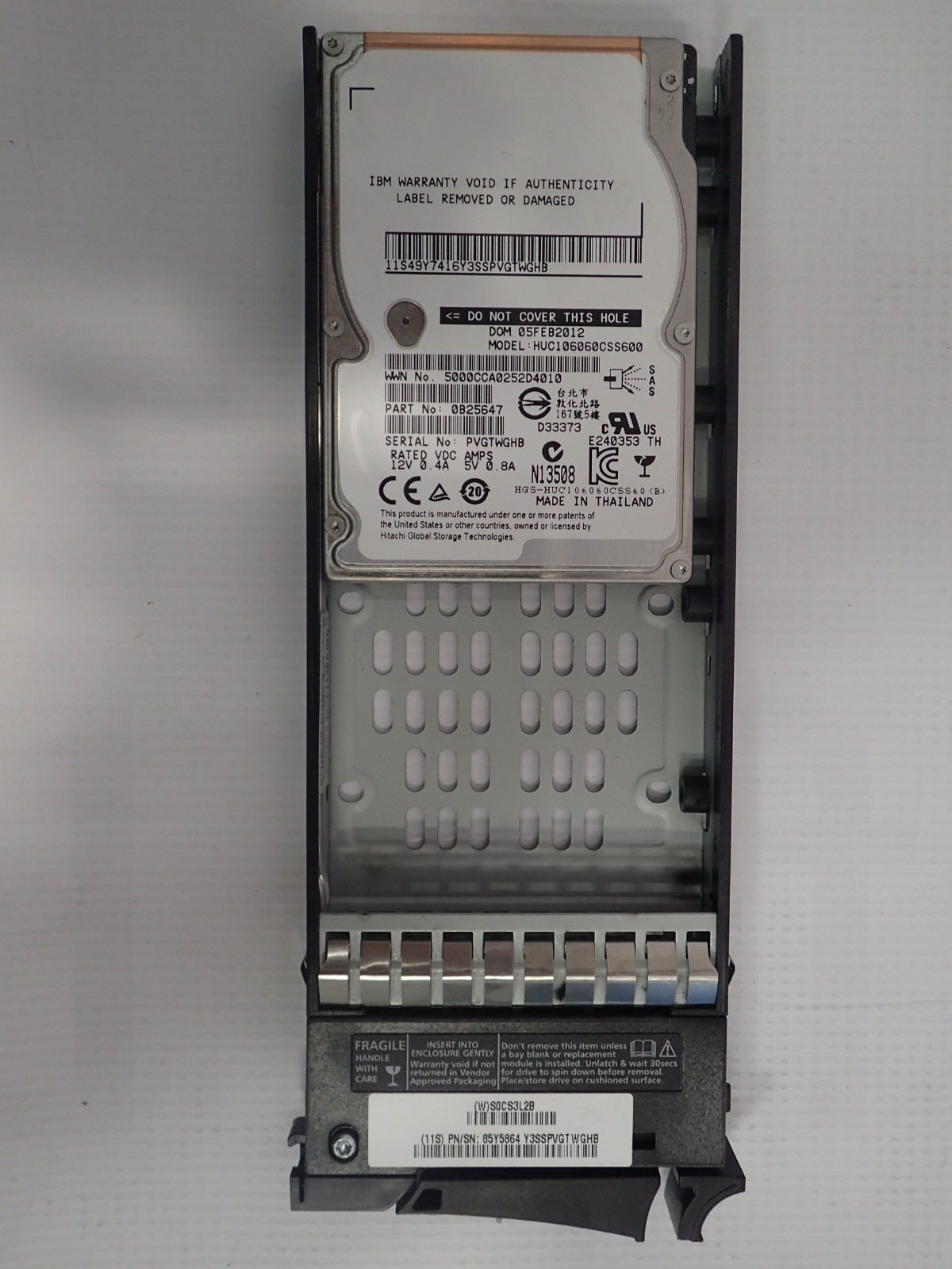 IBM 00L4521 600GB 10K SAS 2.5" H/S Disk V7000 Server HDD Hard Disk Drive