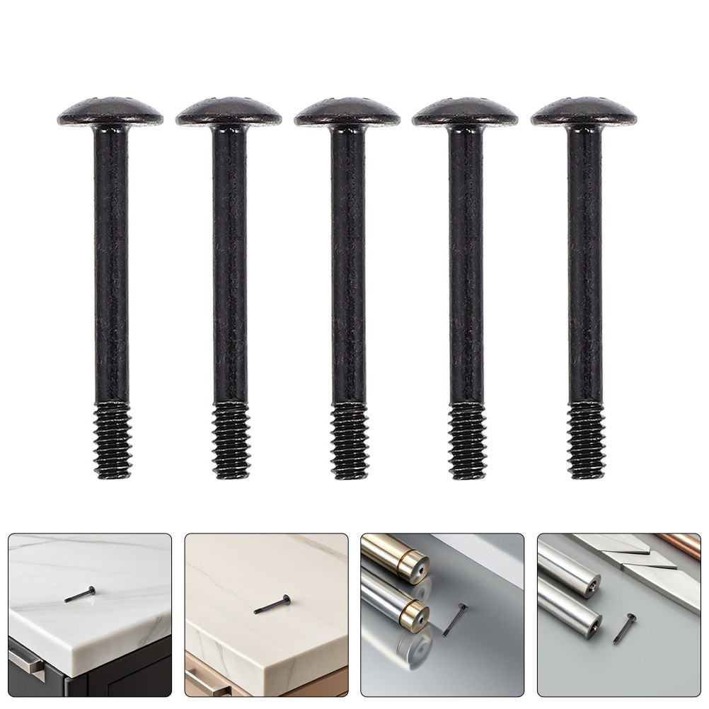 Black Iron Computer Radiator Fan Screws 100Pcs Efficient Heat Dissipation Mount