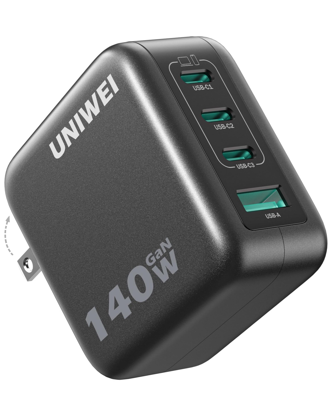 Laptop Charger, 140W MAX USB Charger, 4-Port Multi-Device Fast Charging, Adva...
