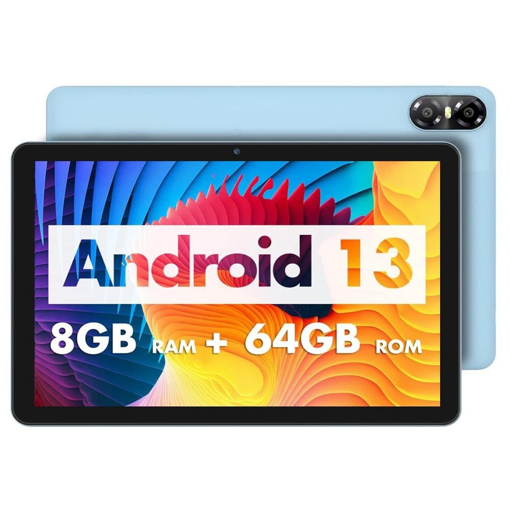 10'' Android Tablet 10 inch Tablets 64GB Pad for Adult Quad-Core Processor, H...