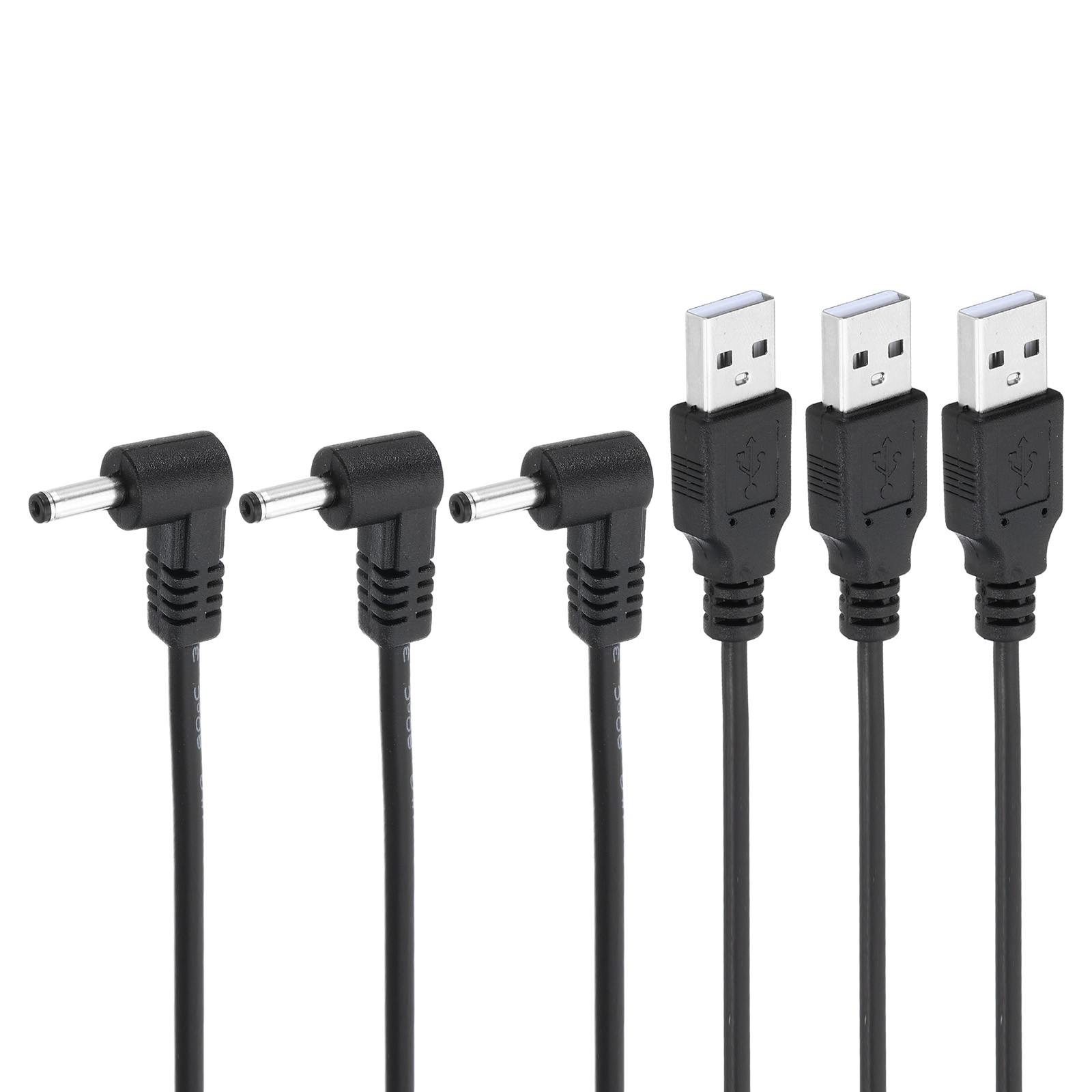 3PCS 3Ft USB 2.0 a Type to DC 3.5x1.35mm 90 Degree Angle Barrel Jack Power Cable