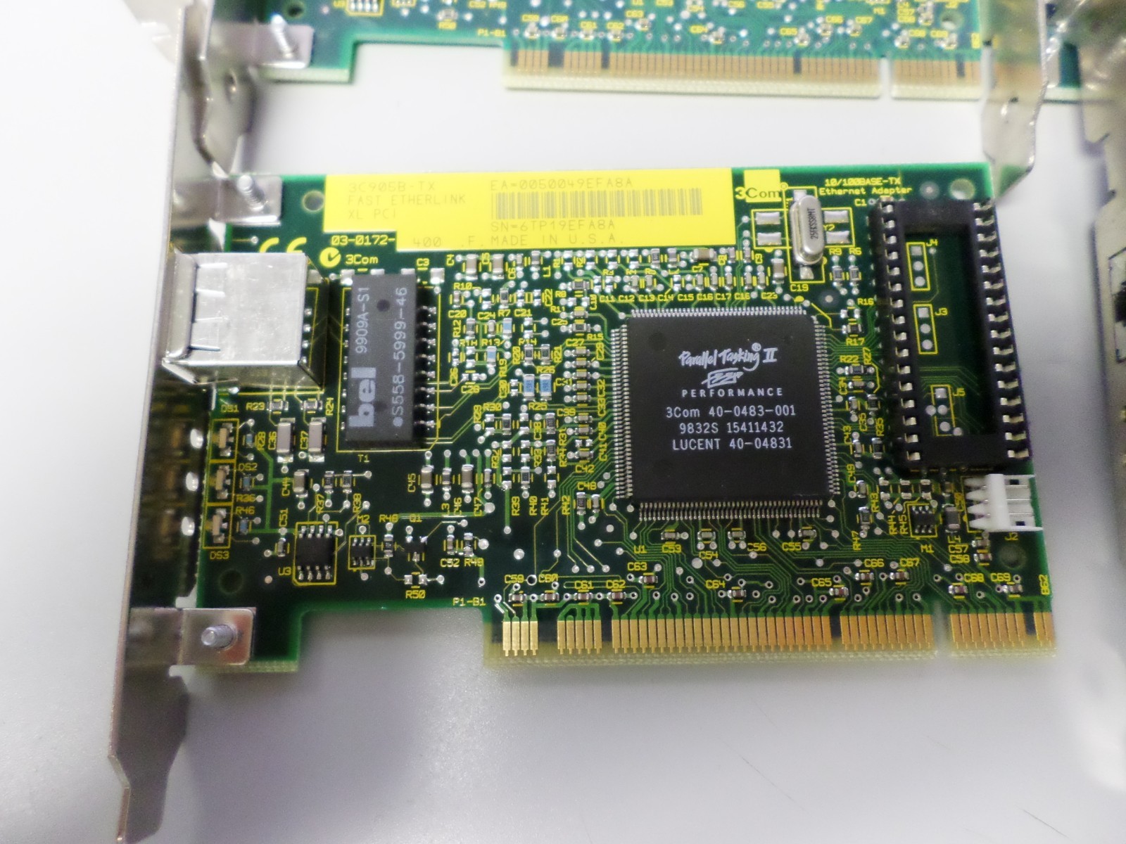 RARE 3COM 3C905B-TX FAST ETHERLINK XL 10/100 PCI ETHERNET CARD P/N 5064-6787