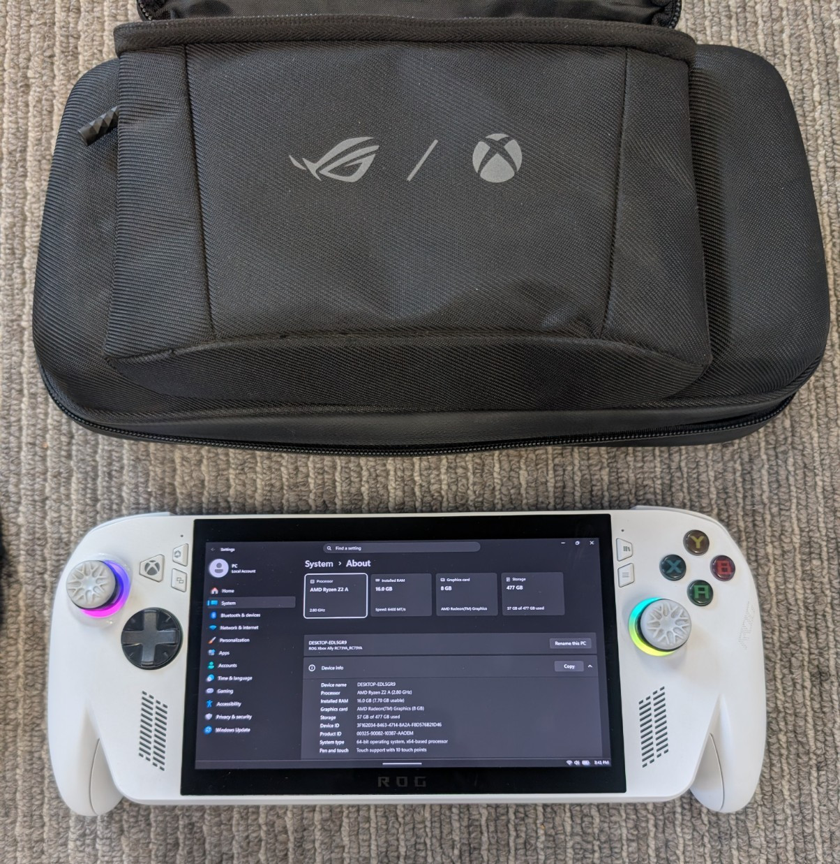 ASUS ROG XBOX Ally 7" 120Hz Touchscreen Ryzen Z2 A 16GB RAM 512GB SSD