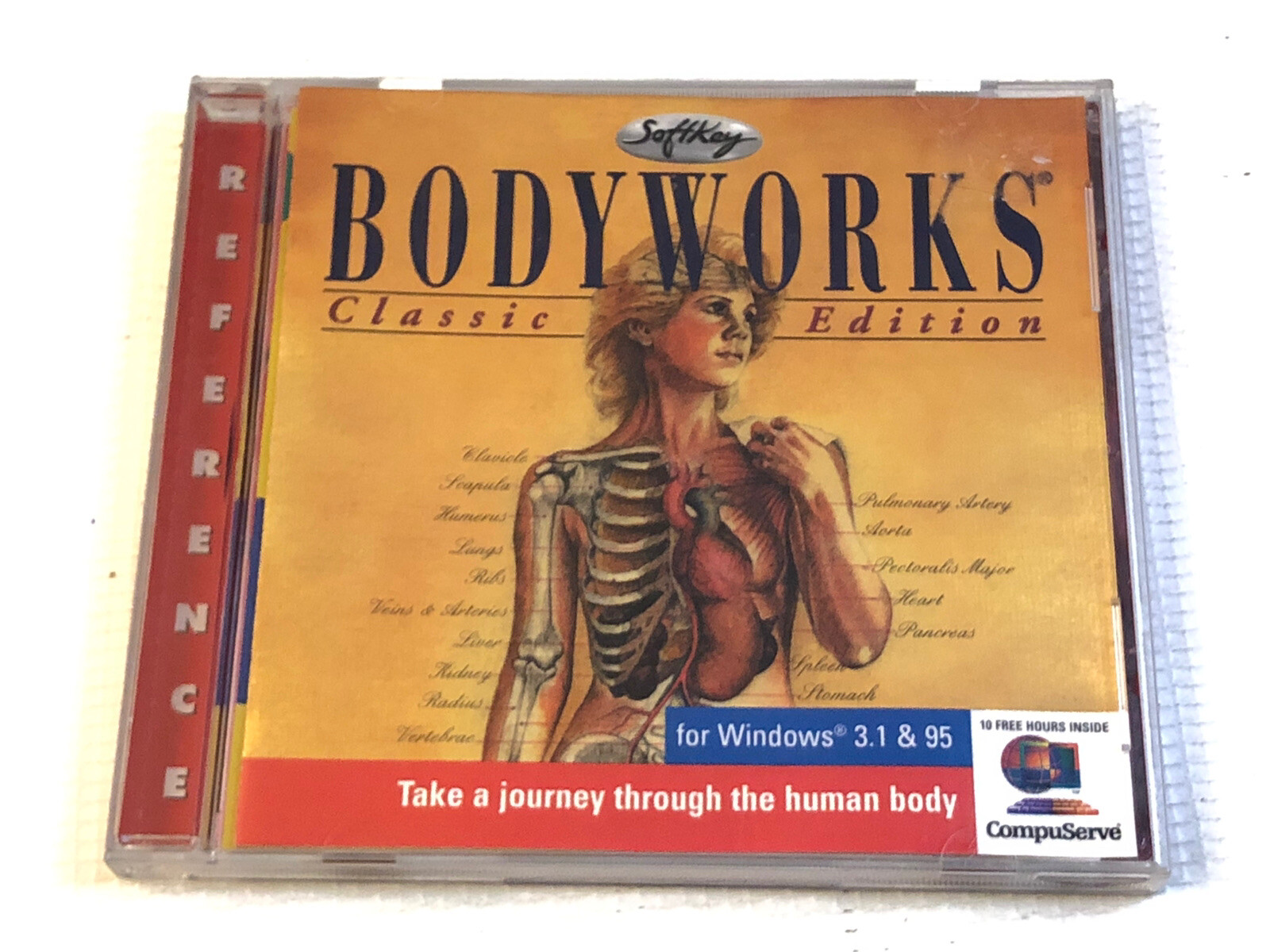 Vintage CD-ROM BODYWORKS Classic Edition Soft key  Windows BDC344DE-CD Anatomy