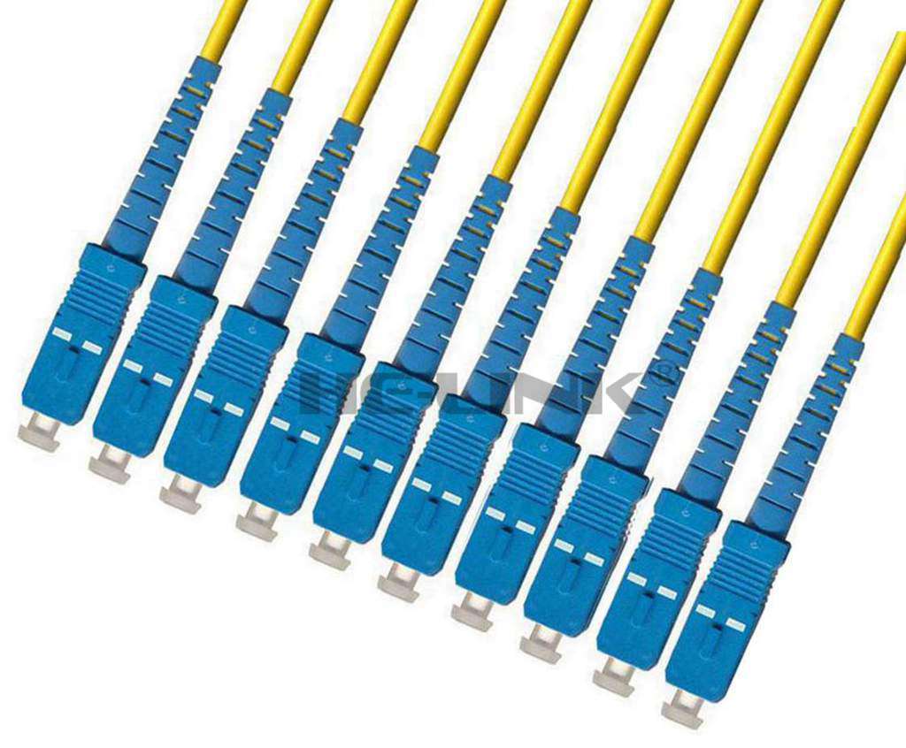 150M SC-SC Indoor Armored Singlemode 10 Strands Fiber Patch Cord