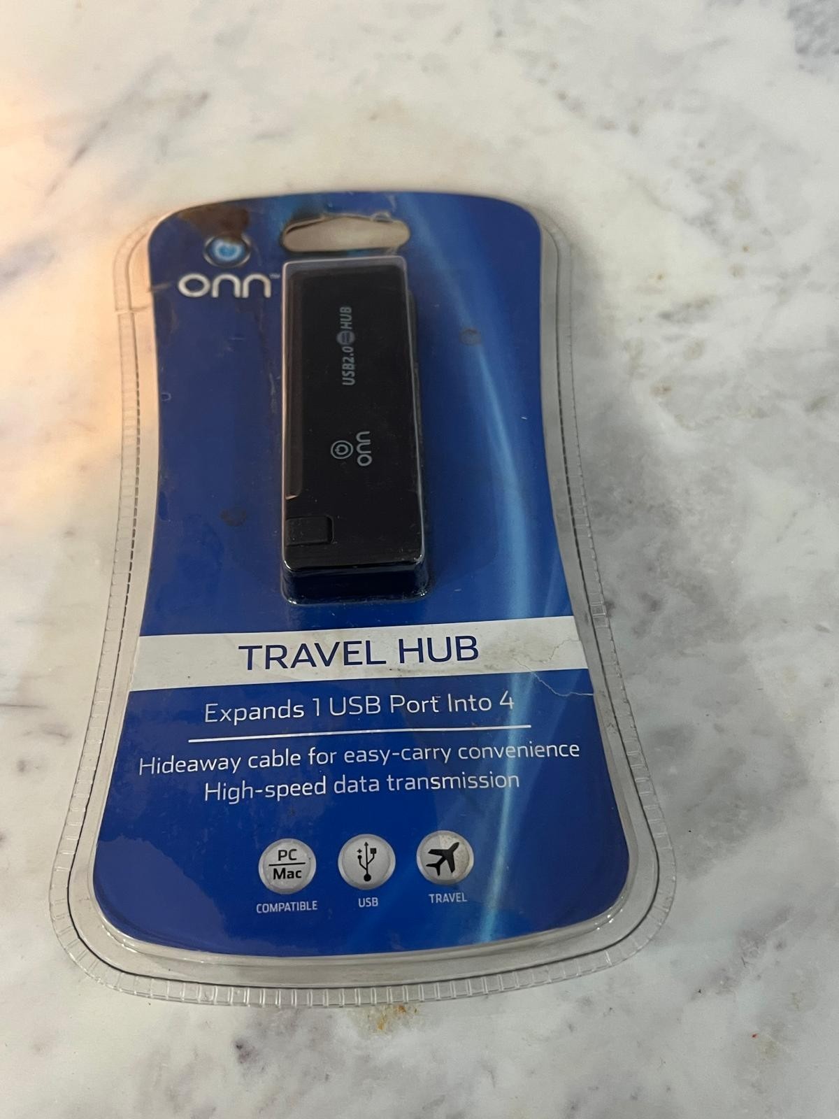 ONN Travel 2.0 USB Hub Connect up to 4 Devices Using Just 1 USB Port for Pc/Mac
