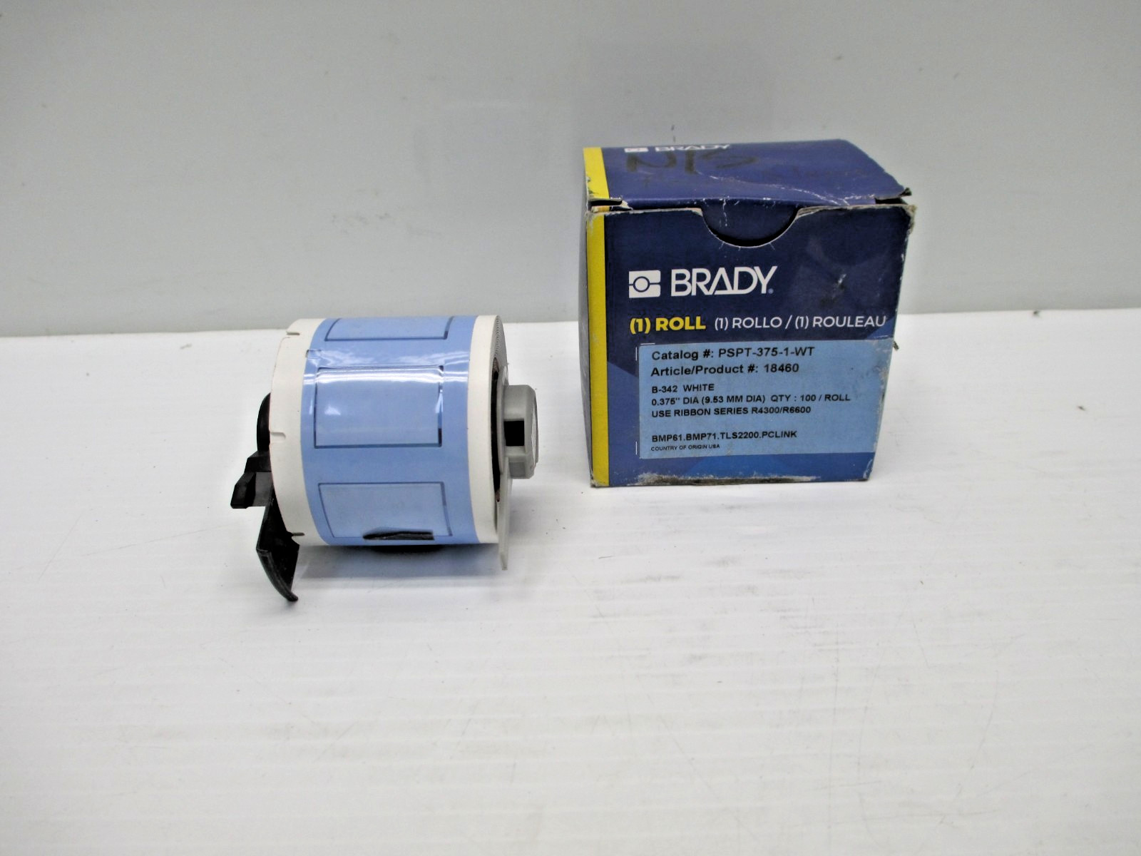 OEM Brady 18460 Heat Shrink Wire and Cable Labels for BMP61 BMP71 Printers