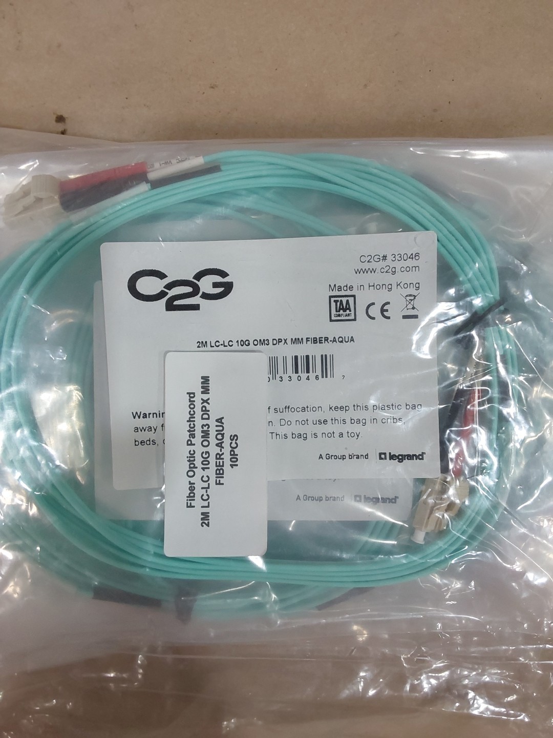 NEW Legrand VS 2M LC LC OM4 DPX PVC (LOT OF 10)....V23