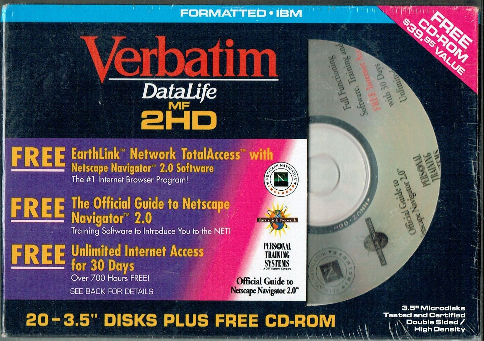 Verbatim Datalife MF 2HD     ***  3.5” Disks (19) w/Free CD-ROM  ***