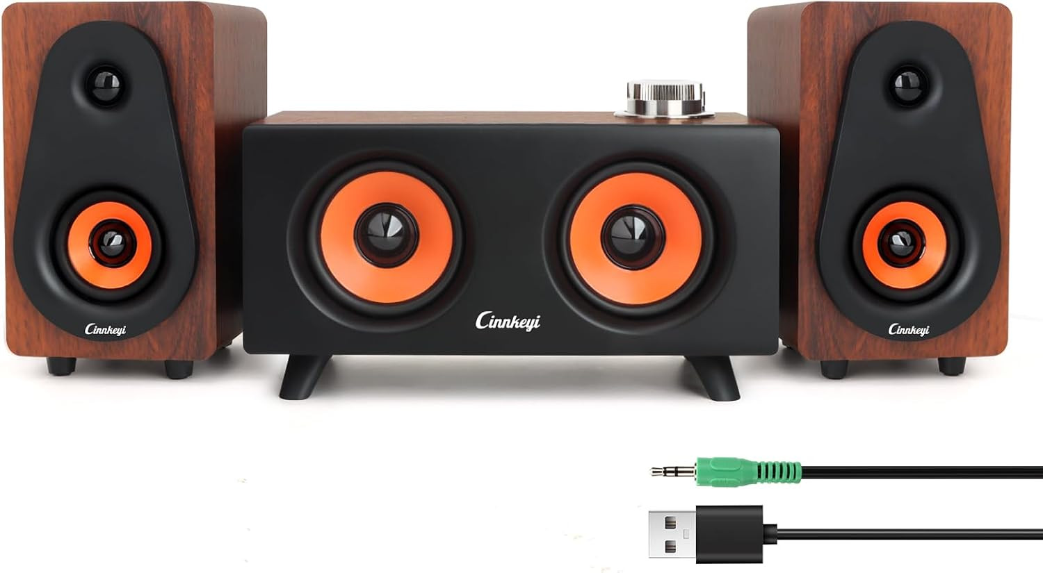 【2026 Update】 USB 2.1 Computer Speakers with Subwoofer, 3.5Mm/Usb Input Pc