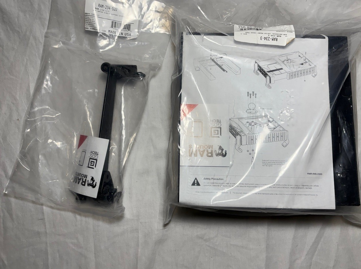 NEW RAM Mounts RAM-234-3 Tough-Tray & RAM-234-S2U Screen Support Kit