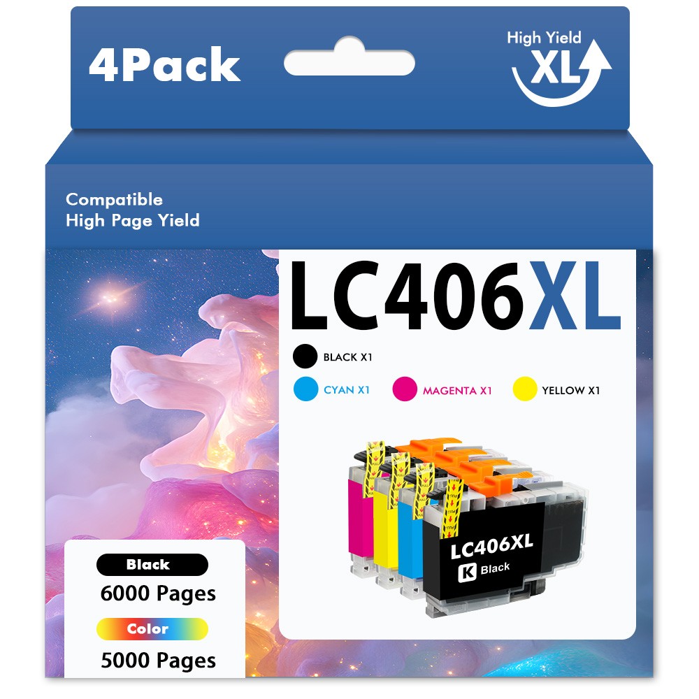 4PK-LC406 Ink Cartridge for Brother LC406 MFC-J4335DW MFC-J4535DW MFC-J4345DW