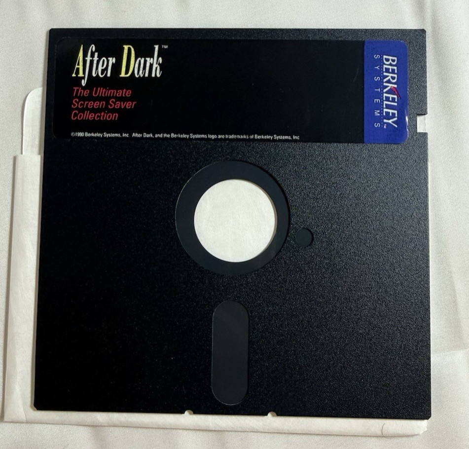 After Dark Ultimate Screen Saver 1990 Berkeley 5.25" Floppy Disk, Untested