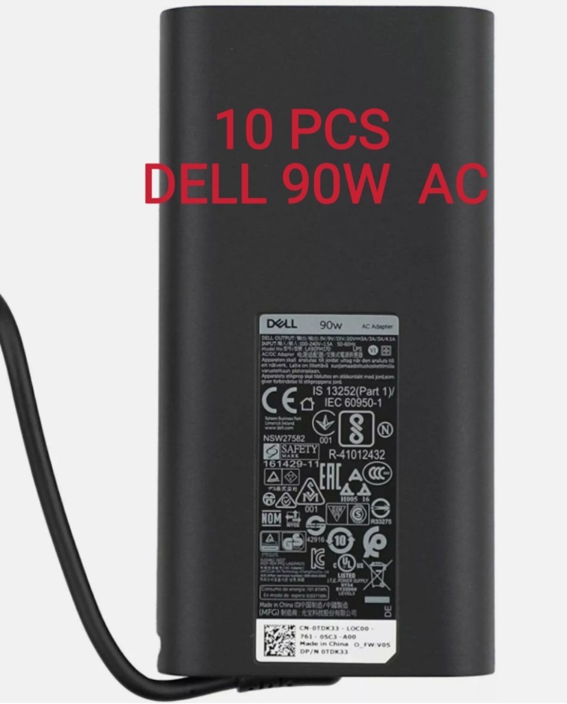 10PCS Genuine 90W USB-C  4.5A Charger For Dell Latitude 5520 5400 3500 LA90PM170